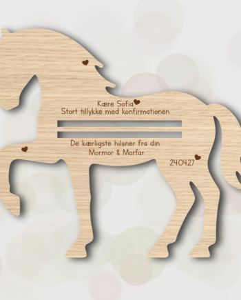 Pengegave Hest Træ Mdf