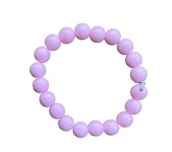 Plastik Armbånd Med Perler Nelly Lyserød