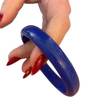 Plastik Armring Cuff Rund Kongeblå