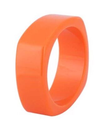 Plastik Armring Firkant Orange