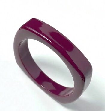 Plastik Armring Firkant Vinrød