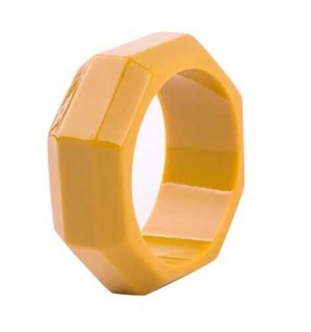 Plastik Armring Ottekant Gul