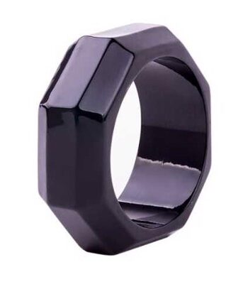 Plastik Armring Ottekant Sort