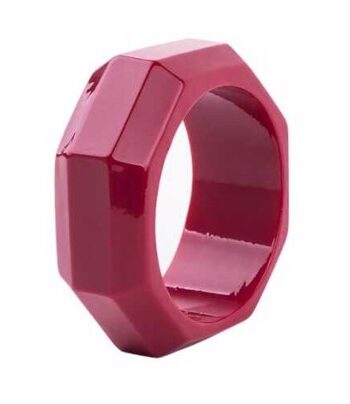 Plastik Armring Ottekant Vinrød