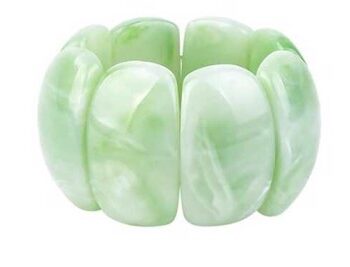 Plastik Armring Resin Cuff Mint Marmorering