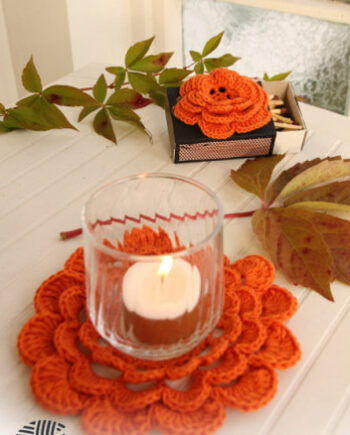 Pumpkin Blossom Drops Design Halloween Pynt Hækleopskrift