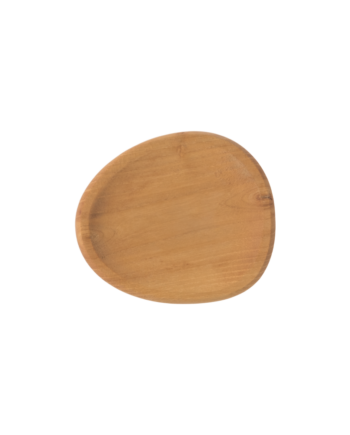 Raw Teak Party Plate Stk