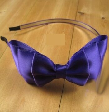 Satin Hårbøjle Med Sløjfe Royal Blue Elsker Pynt