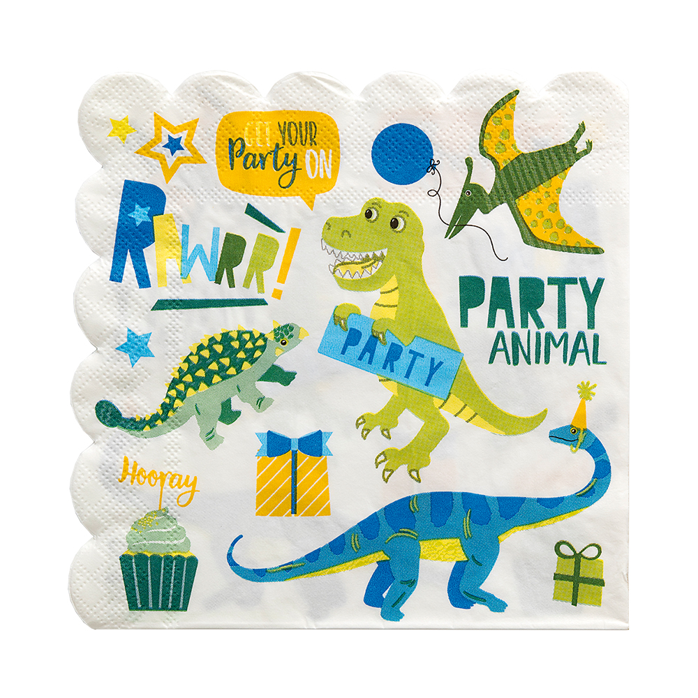 Servietter Med Dinosaur Motiver 16x