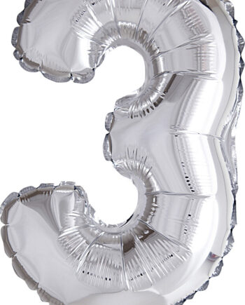 Tal Ballon Folie Sølv Happy Moments
