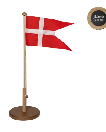 Træ Bordflag Med Gravering Fra Nordahl Andersen