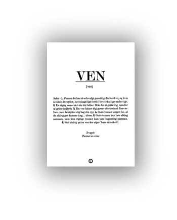 Ven Citatplakat Kort