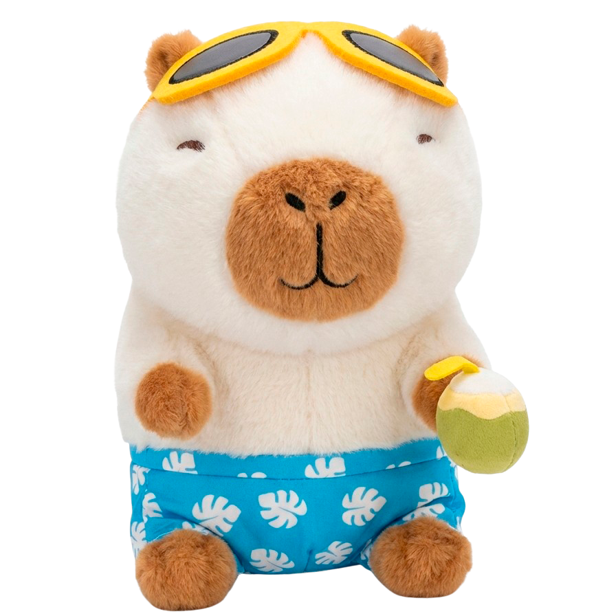 Capybara Beach Solbriller Børne Bamse Hvid