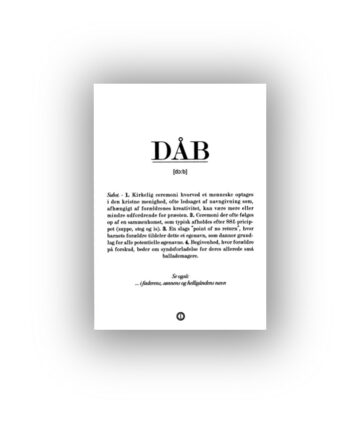 Dåb Citatplakat Kort