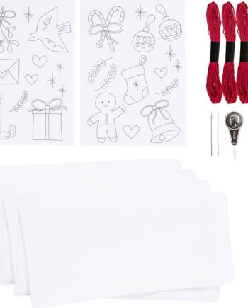 Diy Kit Broderi Juleservietter Julerød Creativ Company