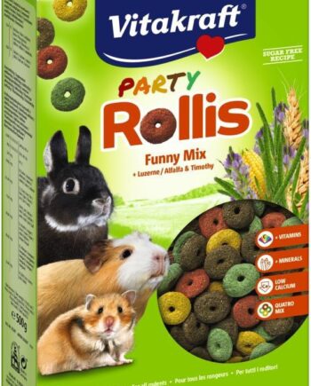 Godbidder Til Gnavere Kaniner Vitakraft Party Rollis Funny Mix 500