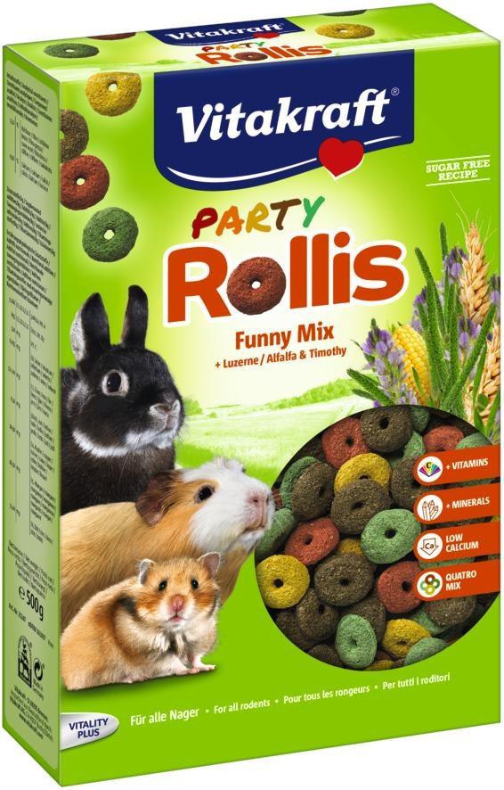 Godbidder Til Gnavere Kaniner Vitakraft Party Rollis Funny Mix 500
