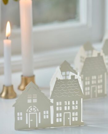Julebordpynt Huse Hvid Papirklip Laursen :