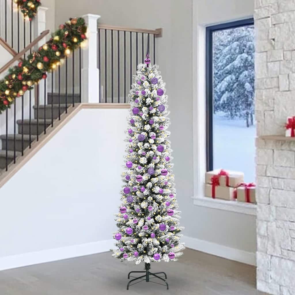 Kunstigt Juletræ Med Led Pynt Hvid 240