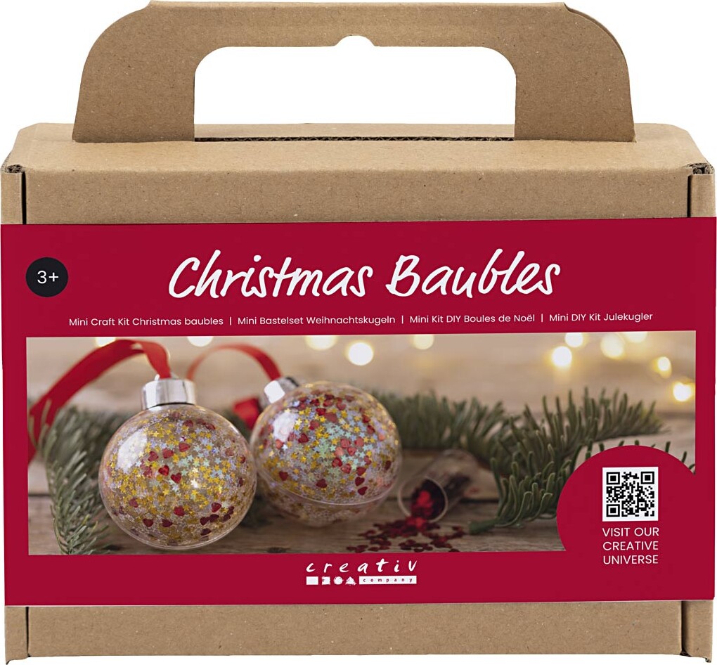 Mini Diy Kit Julekugler Pailletter Creativ Company