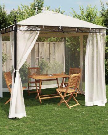 Pavillon Med Meshvægge Cremefarvet
