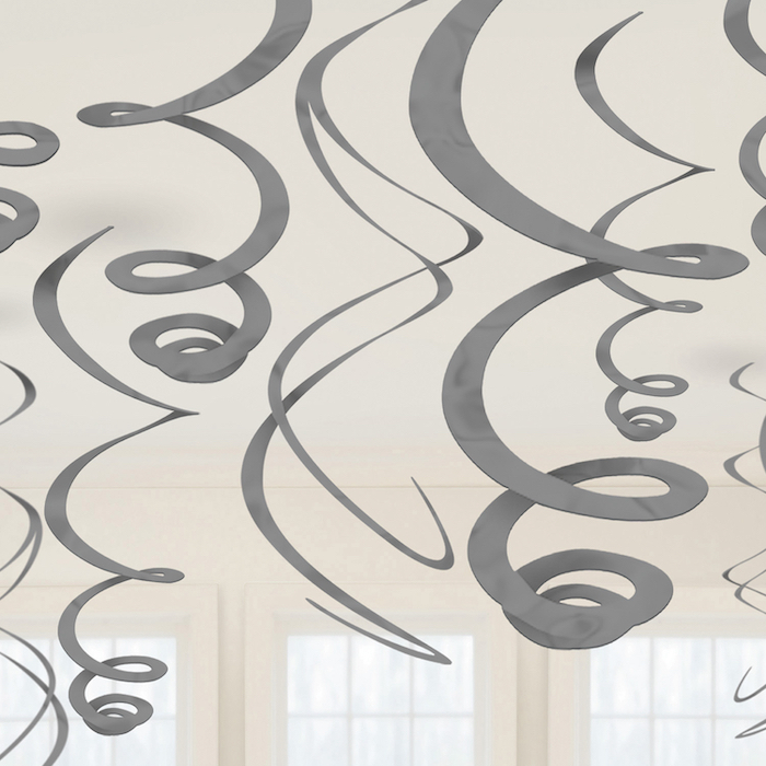 Sølv Swirls 12x