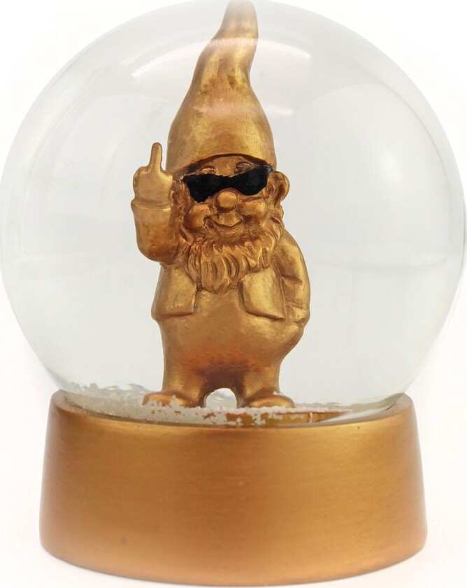 Winkee Snekugle Snow Globe Gnome Gold
